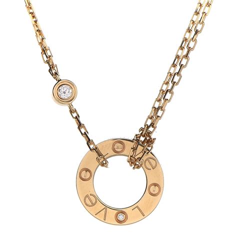 cartier yellow gold necklace price